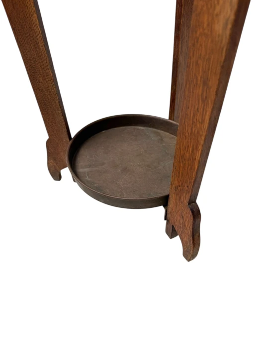 Oak and Brass Arts & Crafts Umbrella Stand, 1900s